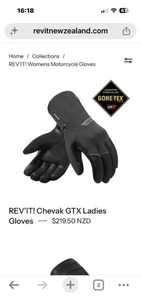 LADIES GORETEX GLOVES